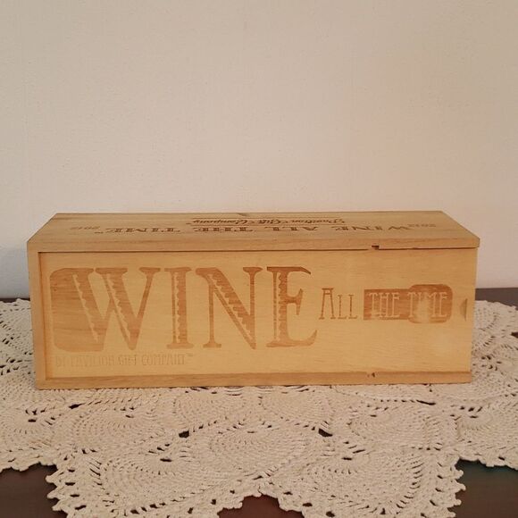 "Life Doesn't Have to be Perfect to be Wonderful" Wine Bottle in Crate Decor - Picture 4 of 7